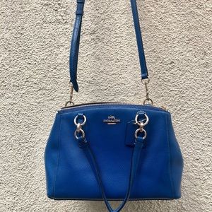 Coach - blue leather crossbody